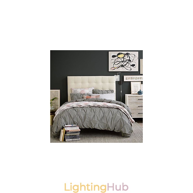 Modern Wall Light with Glass Drum Shade