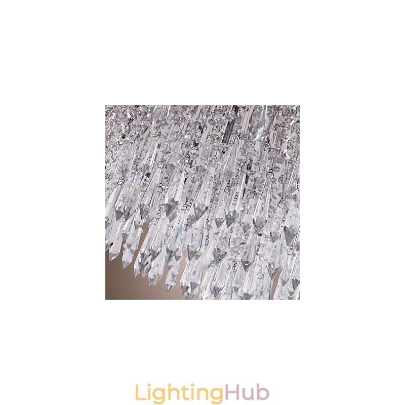 Modern Contemporary Crystal Chrome Flush Mount