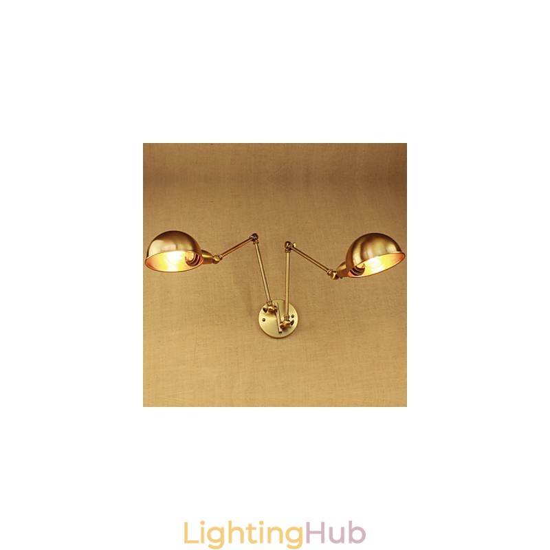 The New Bronze Nostalgic Modern Rural Countryside Aisle Living Room Warm Light Headed Long Arm Of Iron Wall