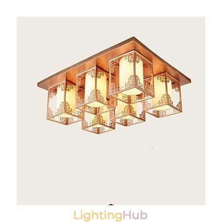 A Chinese Style Lamps Iron Ceiling Lighting Atmosphere