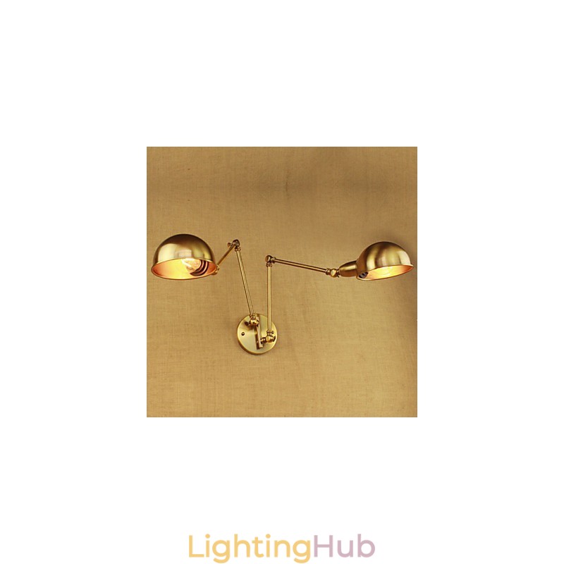 The New Bronze Nostalgic Modern Rural Countryside Aisle Living Room Warm Light Headed Long Arm Of Iron Wall