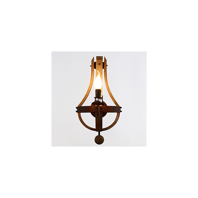 Mini Style Wall Sconces Rustic Lodge Wood Bamboo
