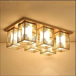 A Chinese Style Lamps Iron Ceiling Lighting Atmosphere