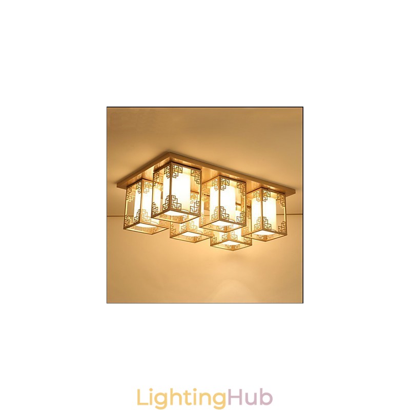 A Chinese Style Lamps Iron Ceiling Lighting Atmosphere