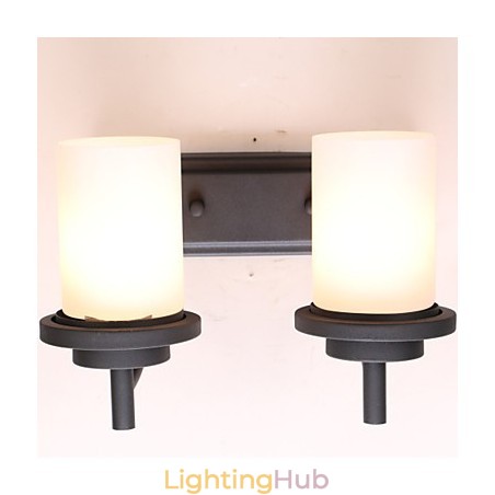 2*Retro Iron Classic Style Wall light in Painting Processing with Frosted glass 2*Retro Iron Classic Style Wall light in Painting Processing with Frosted glass