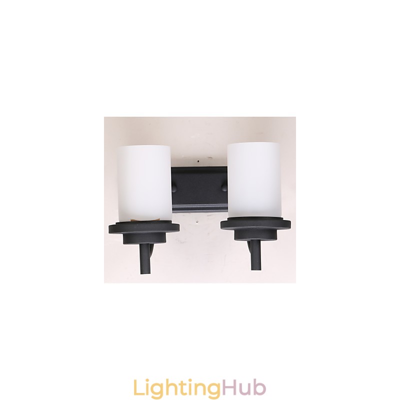 2*Retro Iron Classic Style Wall light in Painting Processing with Frosted glass