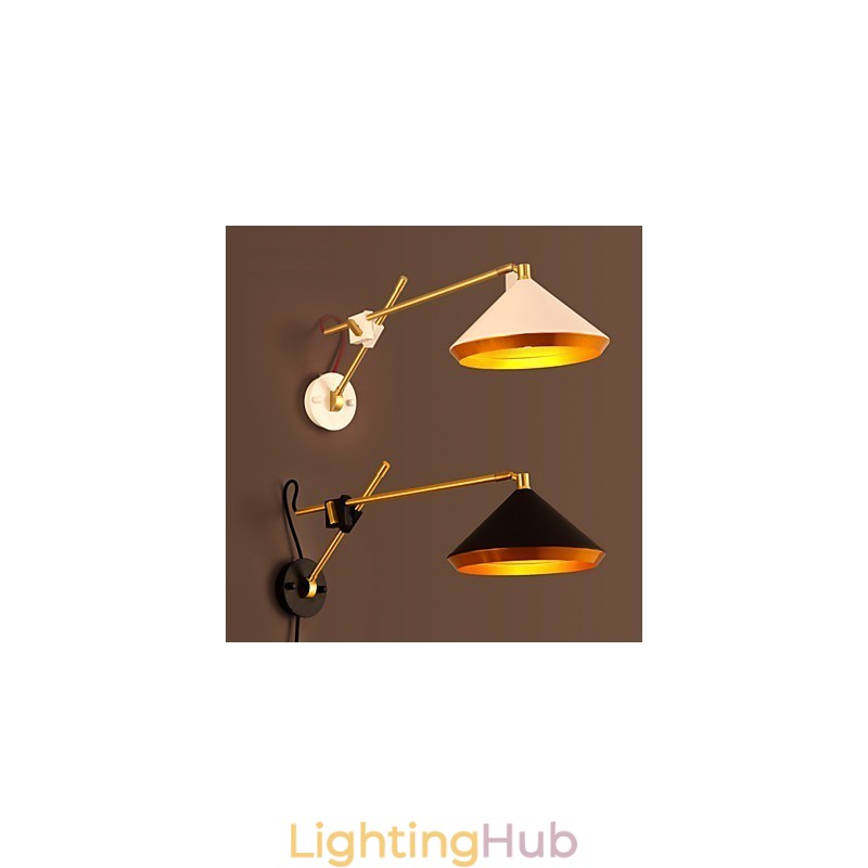 Rural Industrial Wind Restoring Ancient Ways Wrought Iron Rocker Arm Folded Wall Lamp Lights