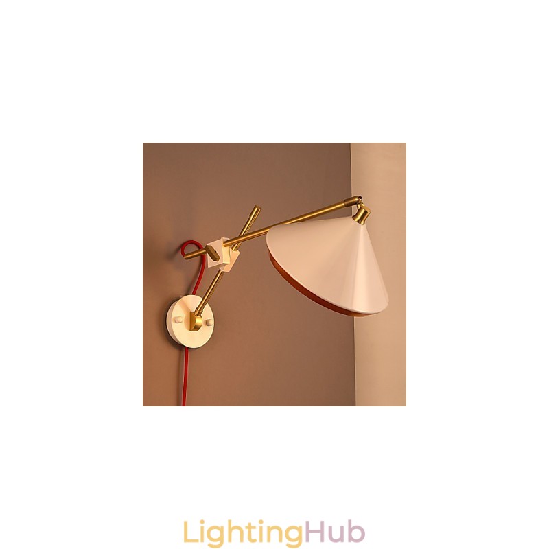 Rural Industrial Wind Restoring Ancient Ways Wrought Iron Rocker Arm Folded Wall Lamp Lights