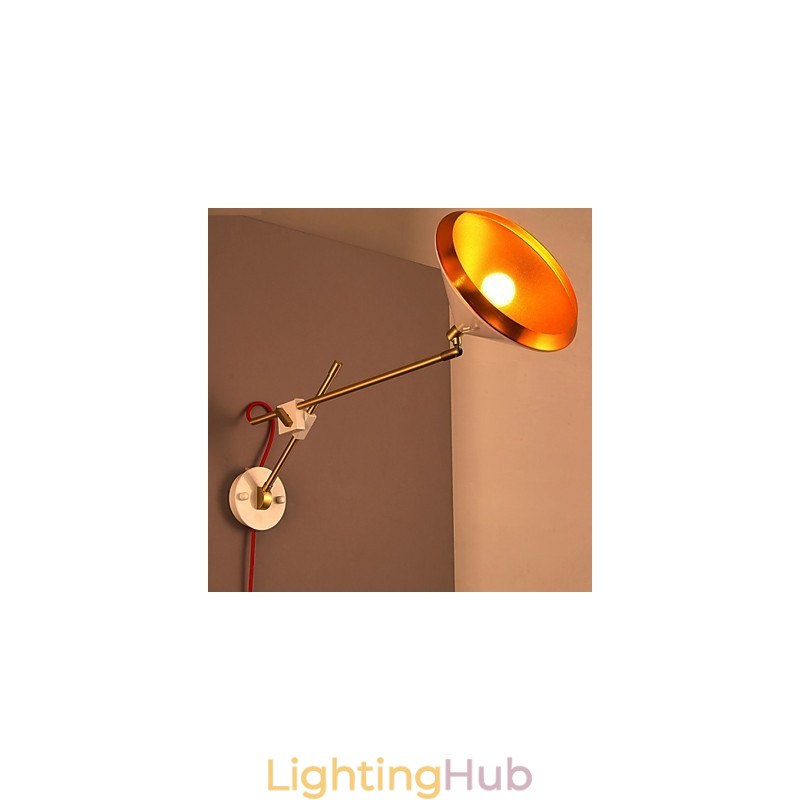 Rural Industrial Wind Restoring Ancient Ways Wrought Iron Rocker Arm Folded Wall Lamp Lights