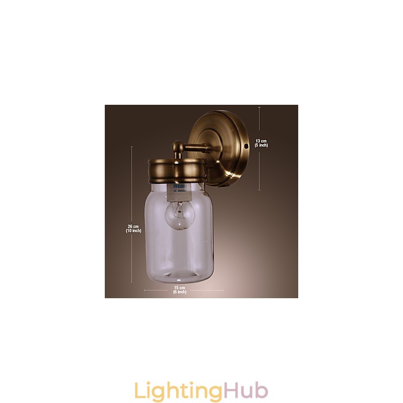 Rustic Wall Light In Bottle Shape