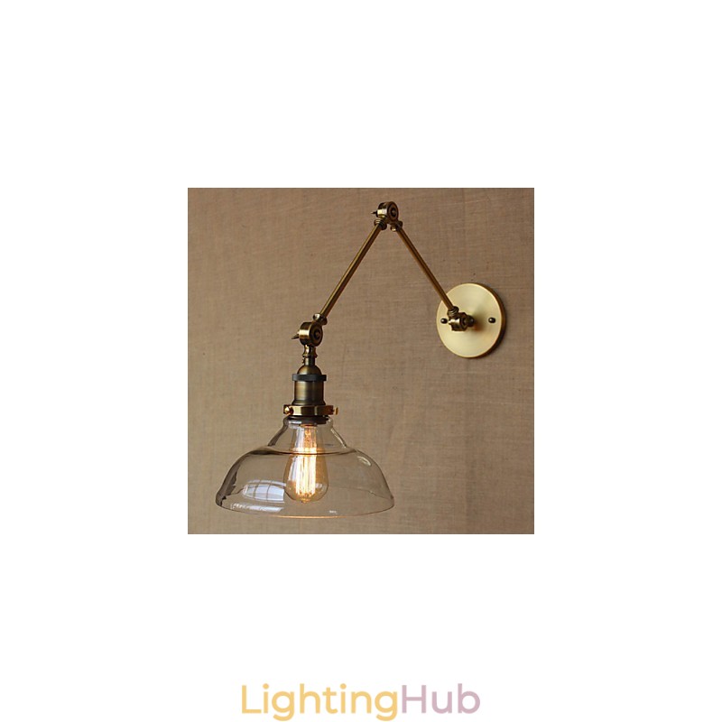 The LOFT Style Designer Lamp Modern Glass Bronze Cafe Decorative Wall Lamp