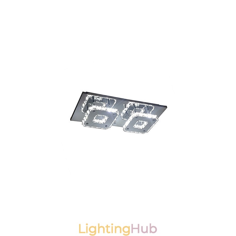 Modern Contemporary Electroplated Metal Flush Mount