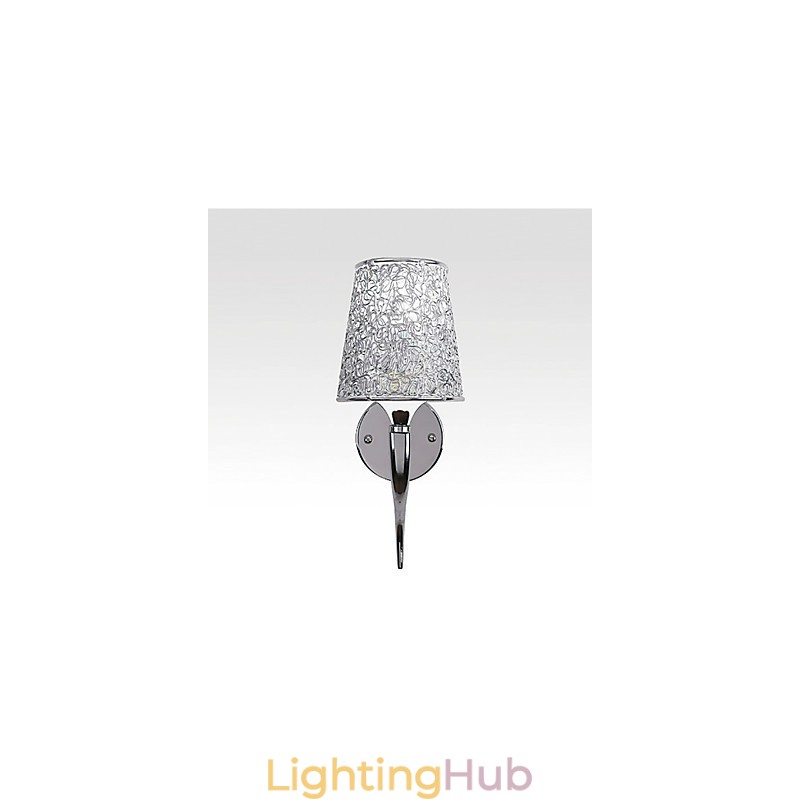 Silver Bedside Lamp Reading Wall Lamps Plumbing Trap Background Mirror Light