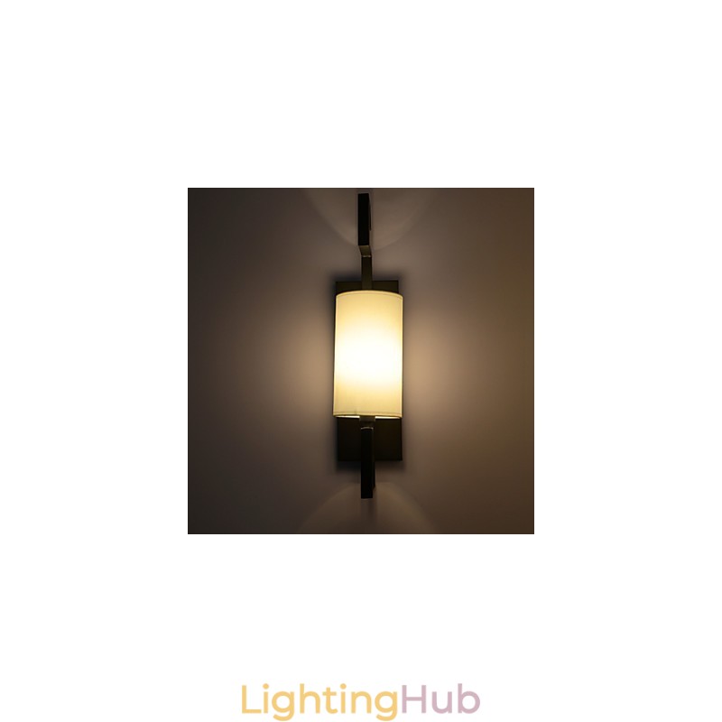 Modern American Style Antique Lamp Living Room Bedroom Hotel Rooms White Cloth Wall Lamp
