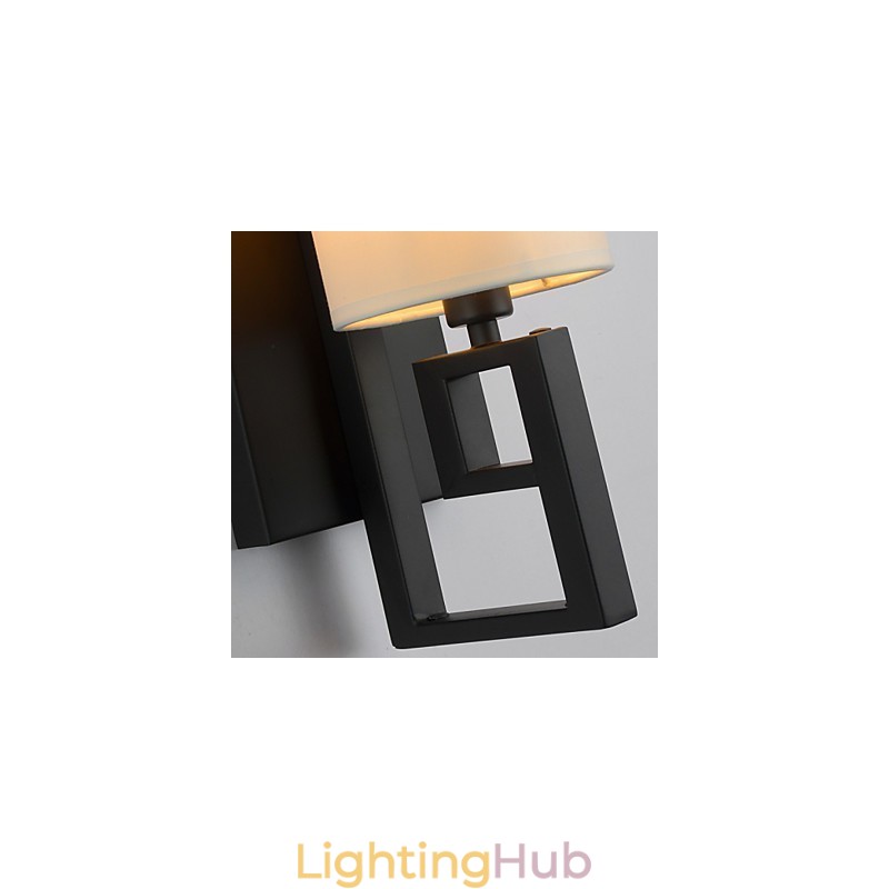 Modern American Style Antique Lamp Living Room Bedroom Hotel Rooms White Cloth Wall Lamp