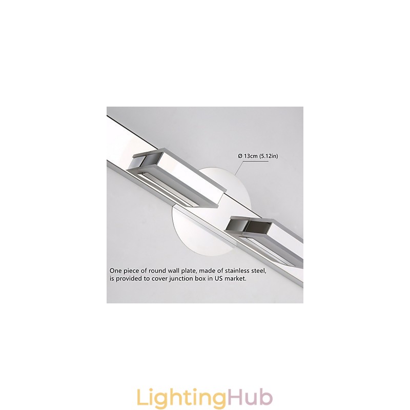 Square Mirror Lamp Stainless Steel And Acrylic