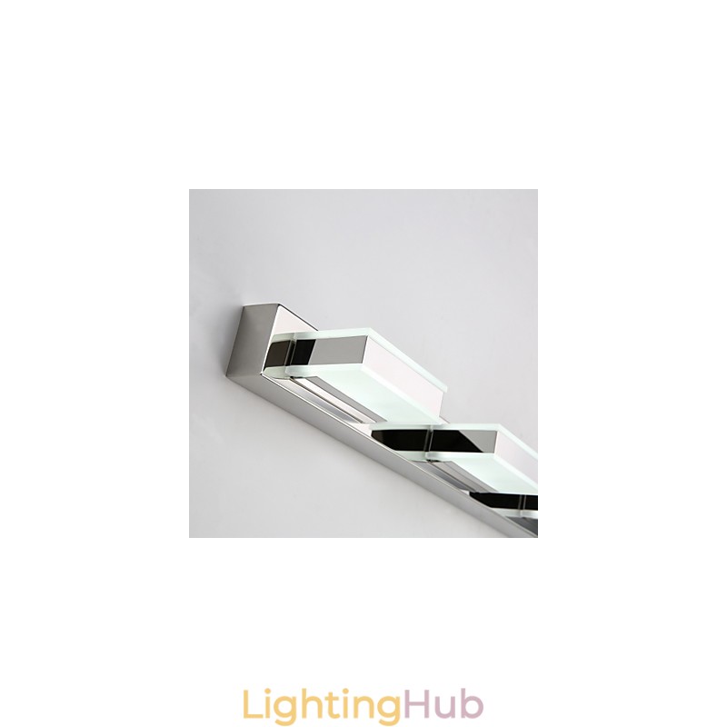 Square Mirror Lamp Stainless Steel And Acrylic