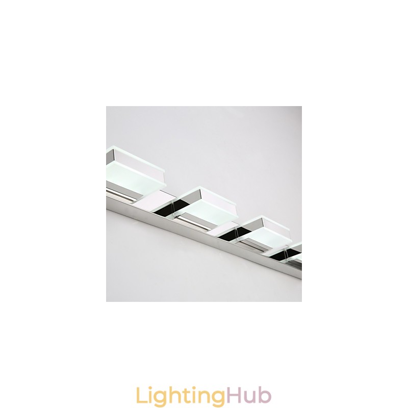 Square Mirror Lamp Stainless Steel And Acrylic