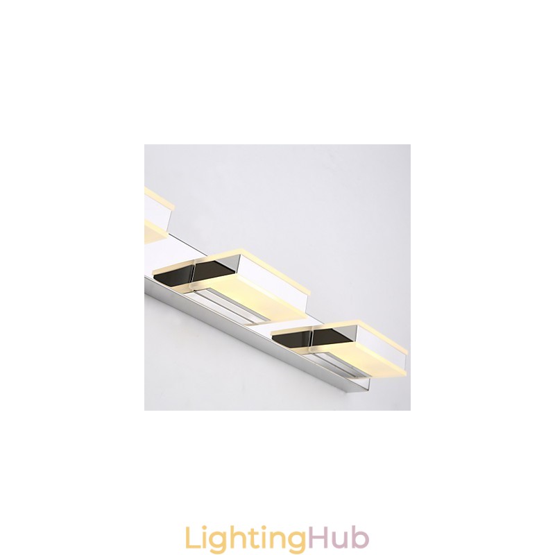 Square Mirror Lamp Stainless Steel And Acrylic