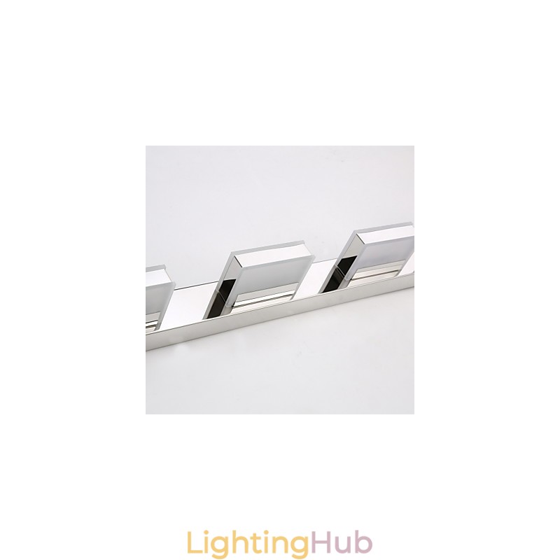 Square Mirror Lamp Stainless Steel And Acrylic