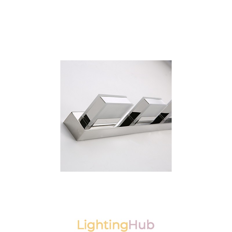 Square Mirror Lamp Stainless Steel And Acrylic