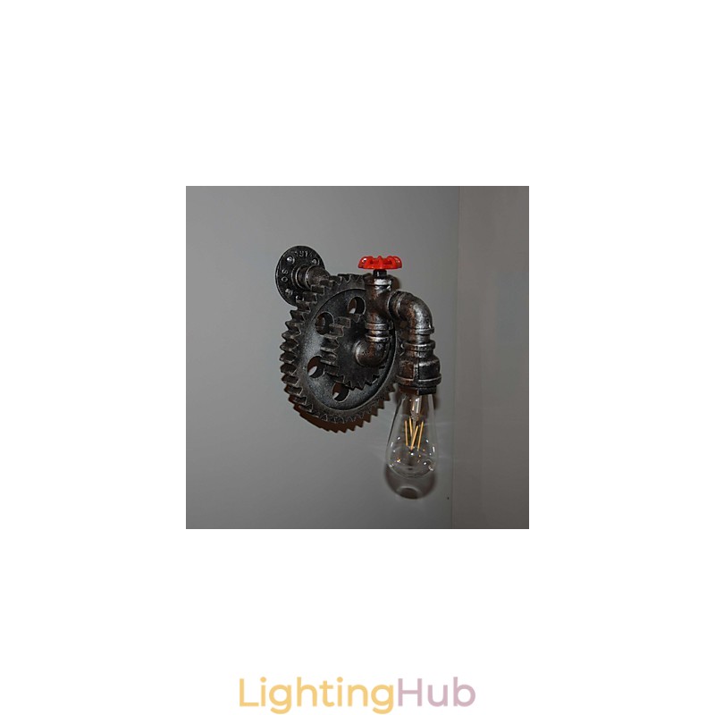 Creative Iron Bar Restaurant Bar Aisle Wall Lamp Wall Lamp Loft Industrial Gear Personality To Do The Old Water Pipes