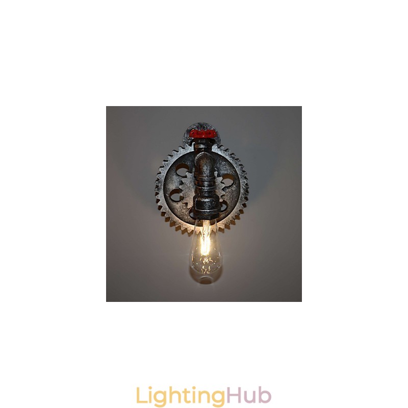 Creative Iron Bar Restaurant Bar Aisle Wall Lamp Wall Lamp Loft Industrial Gear Personality To Do The Old Water Pipes