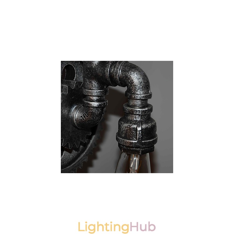 Creative Iron Bar Restaurant Bar Aisle Wall Lamp Wall Lamp Loft Industrial Gear Personality To Do The Old Water Pipes