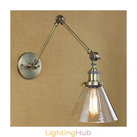 Iron Plating Bronze Bar Aisle Dining Room Hotel Vintage Iron Arm Glass Wall Lamp Lighting Iron Plating Bronze Bar Aisle Dining Room Hotel Vintage Iron Arm Glass Wall Lamp Lighting