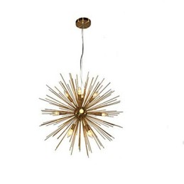 Retro Imitation Copper Creative line 10 Lights Chandelier