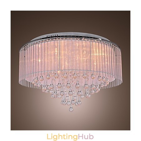Modern Contemporary Crystal Electroplated Flush Mount Modern Contemporary Crystal Electroplated Flush Mount