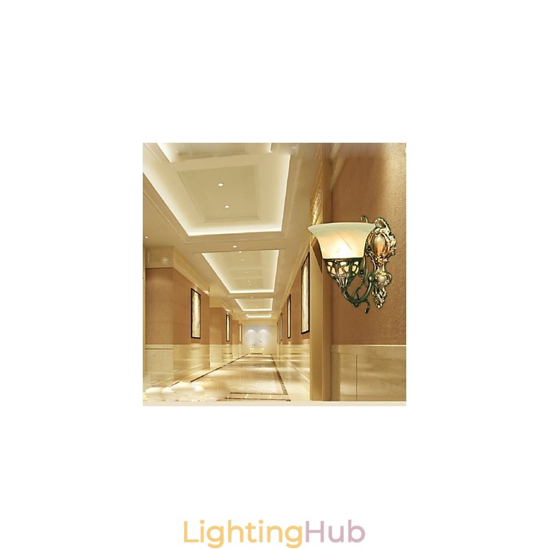 European Wall Lamps Metal Material Plating Bronze Lighting With Bedside Living Room Front Mirror Balcony Lamp