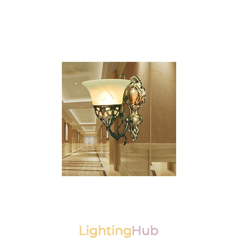 European Wall Lamps Metal Material Plating Bronze Lighting With Bedside Living Room Front Mirror Balcony Lamp