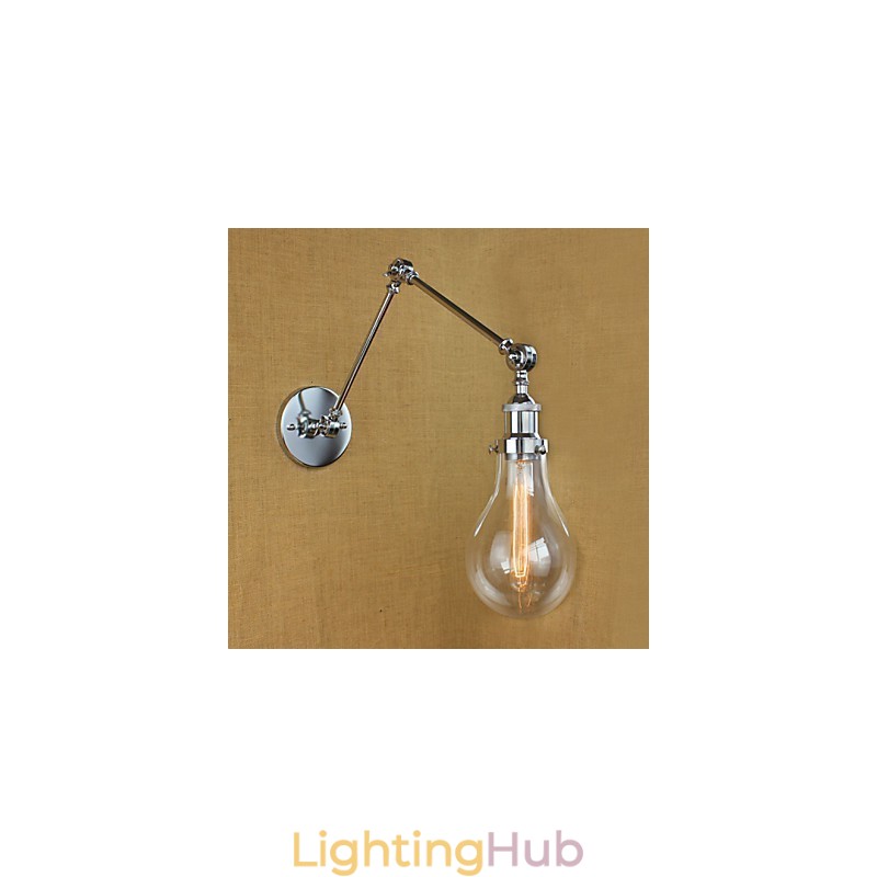 Chrome Glass Telescopic Retro Wall Lamp