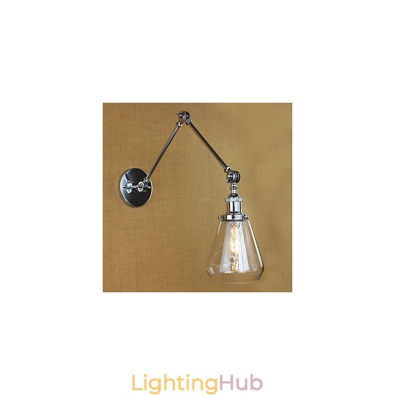 Chrome Glass Telescopic Retro Wall Lamp