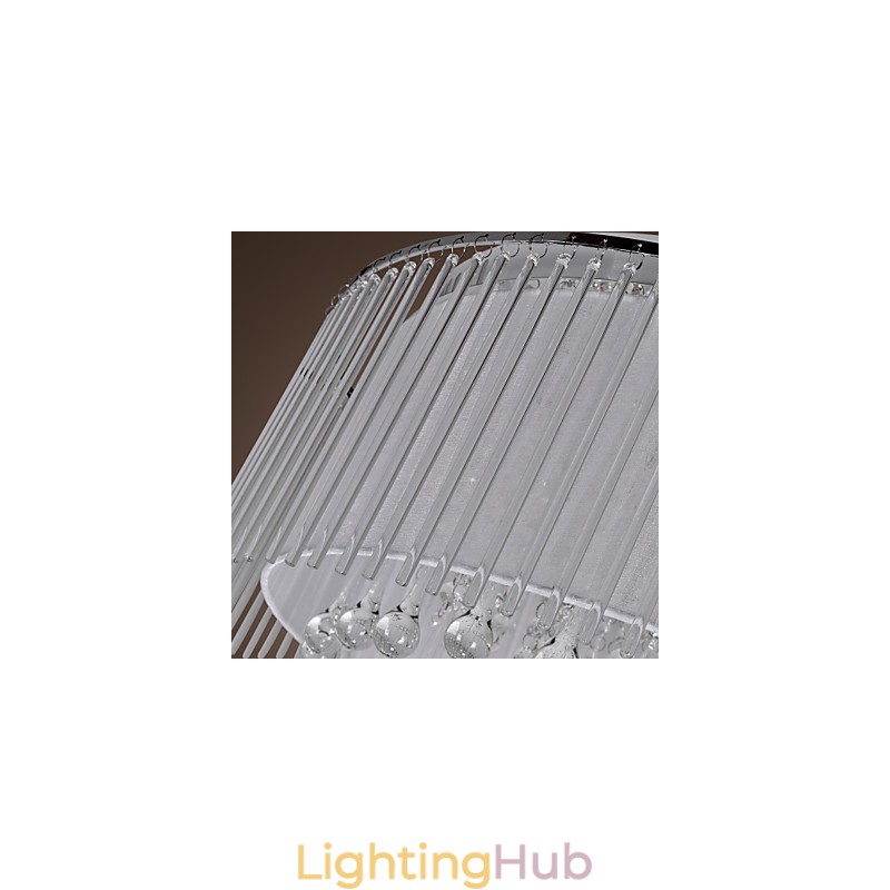 Modern Contemporary Crystal Electroplated Flush Mount