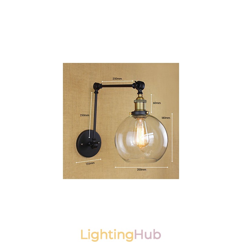 The Long Arm Of The Glass Wall Iron Industrial Creative Telescopic Bedroom Retro Nostalgic Restaurant Foldable Aisle