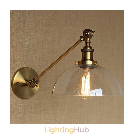 The Iron Glass Bronze Brass Arm Style Retro Creative American Country Hall Bedroom Wall Lamp The Iron Glass Bronze Brass Arm Style Retro Creative American Country Hall Bedroom Wall Lamp