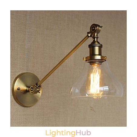 The Iron Glass Bronze Brass Arm Style Retro Creative American Country Hall Bedroom Wall Lamp The Iron Glass Bronze Brass Arm Style Retro Creative American Country Hall Bedroom Wall Lamp