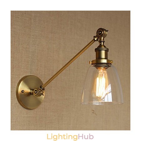 The Iron Glass Bronze Brass Arm Style Retro Creative American Country Hall Bedroom Wall Lamp The Iron Glass Bronze Brass Arm Style Retro Creative American Country Hall Bedroom Wall Lamp
