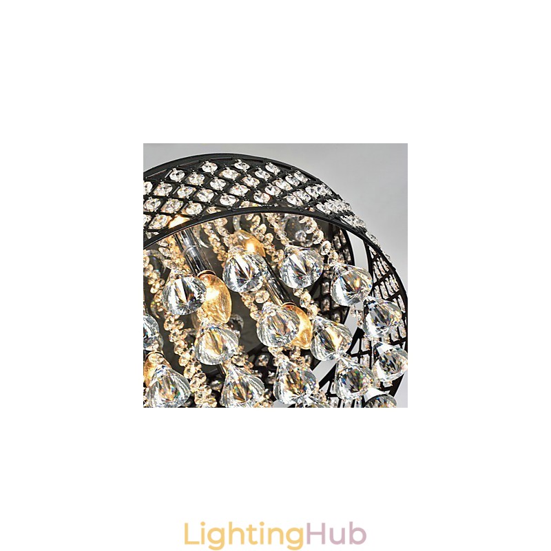 Traditional Classic Crystal Painting Metal Flush Mount