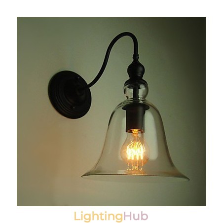 Vintage Wall Lamp One Light Steel and Glass Vintage Wall Lamp One Light Steel and Glass