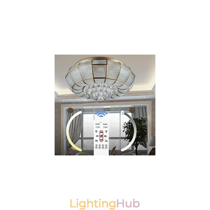 Traditional Classic Rustic Lodge Brass Metal Flush Mount