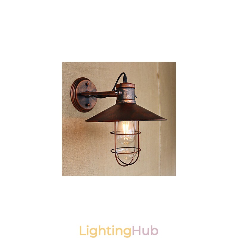 Loft industrial Warehouse Creative Living Room Balcony Wind Ferruginous Nostalgic Retro Pastoral Staircase Wall Lamp