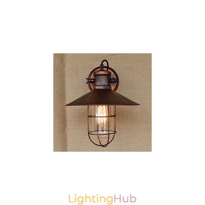 Loft industrial Warehouse Creative Living Room Balcony Wind Ferruginous Nostalgic Retro Pastoral Staircase Wall Lamp