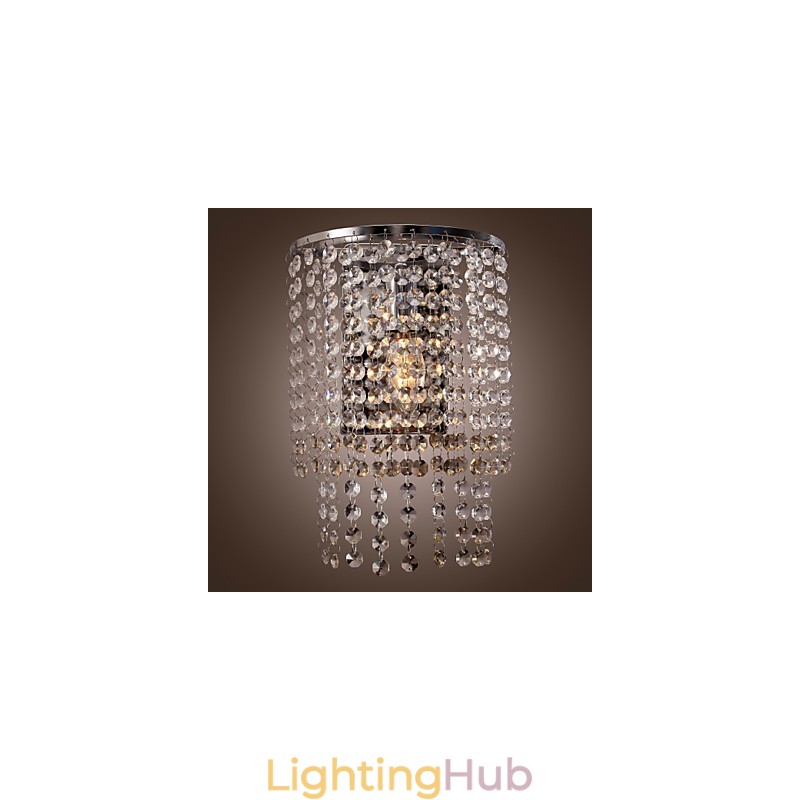 Contemporary Crystal Wall Light with 1 Light