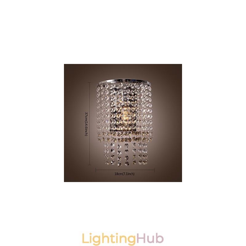 Contemporary Crystal Wall Light with 1 Light