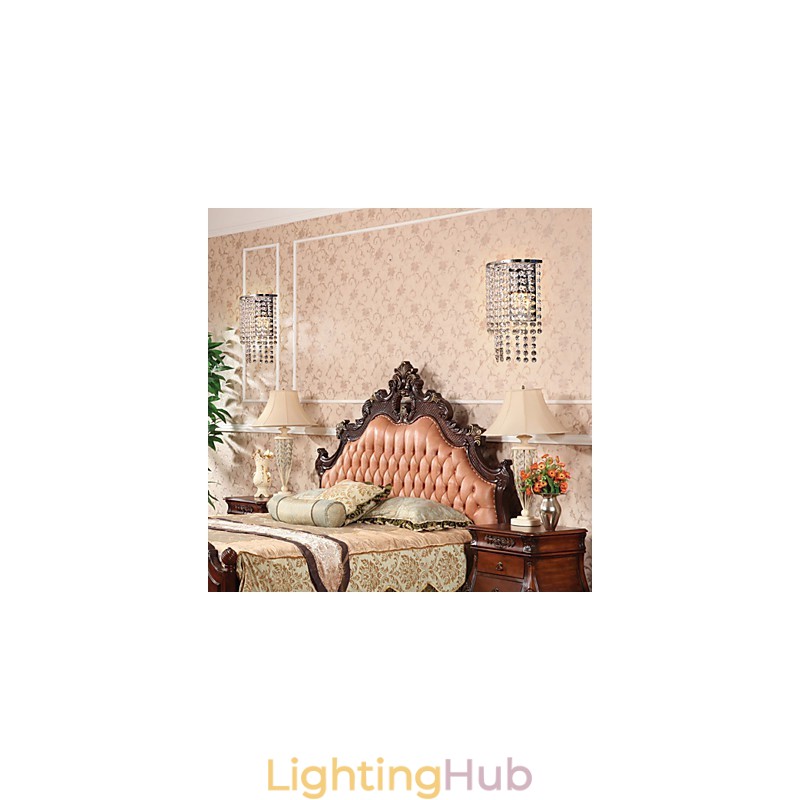 Contemporary Crystal Wall Light with 1 Light