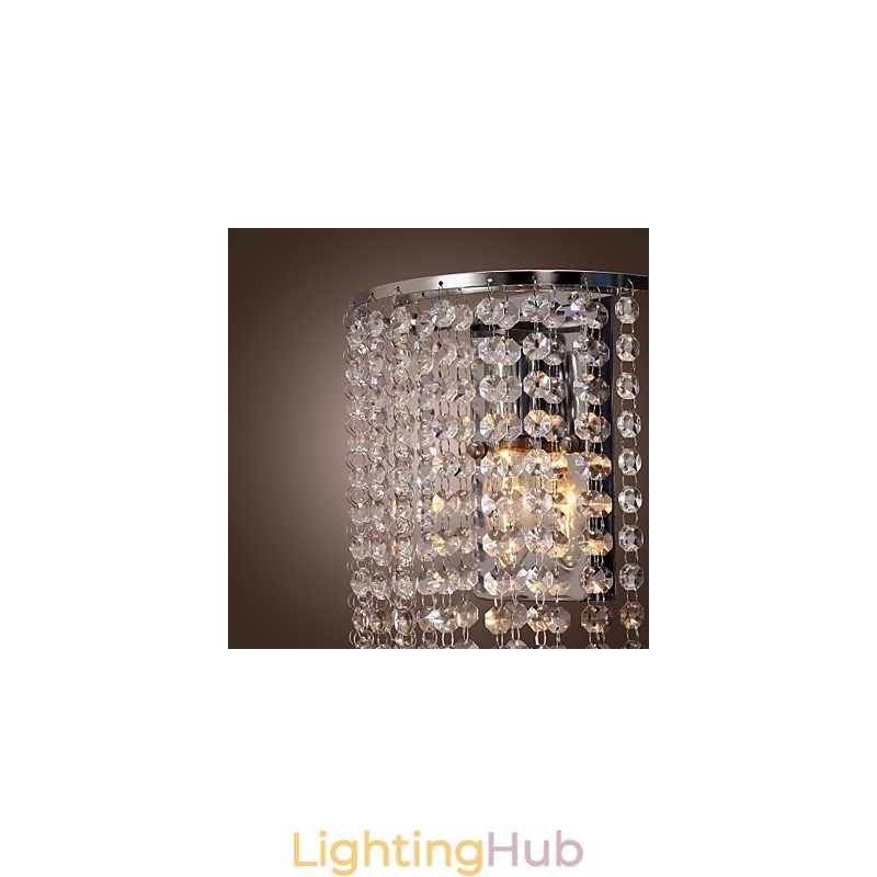 Contemporary Crystal Wall Light with 1 Light