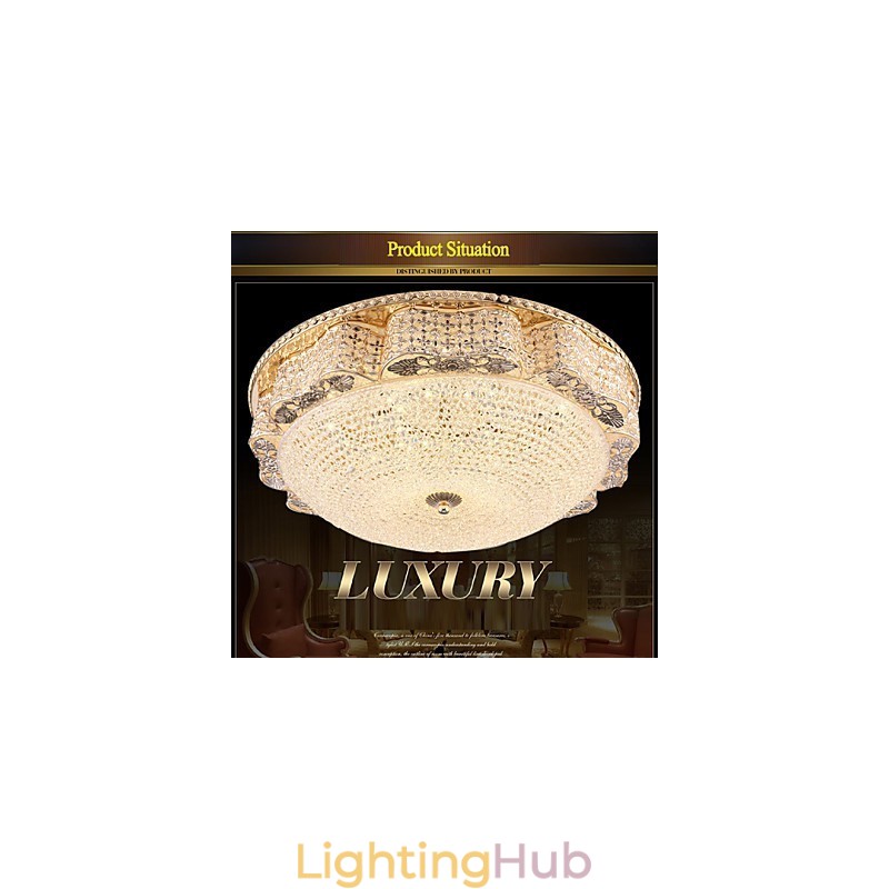Modern Luxury Crystal Ceiling mounted Light Absorb Dome Light Diameter 50CM